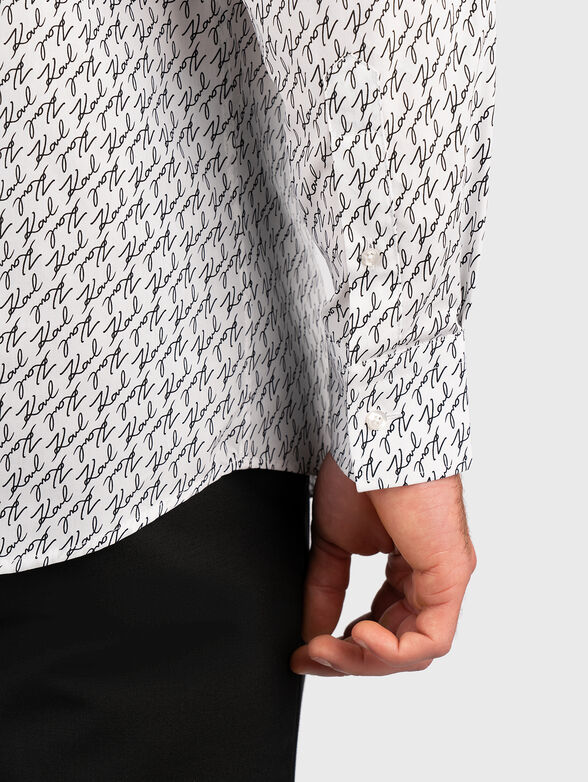 Shirt with monogram print  - 4