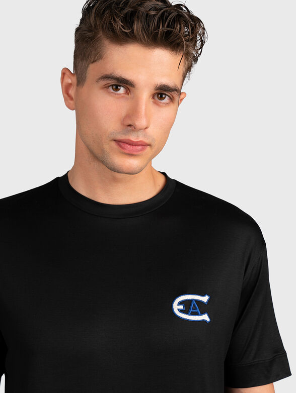 Black t-shirt with embroidery - 2