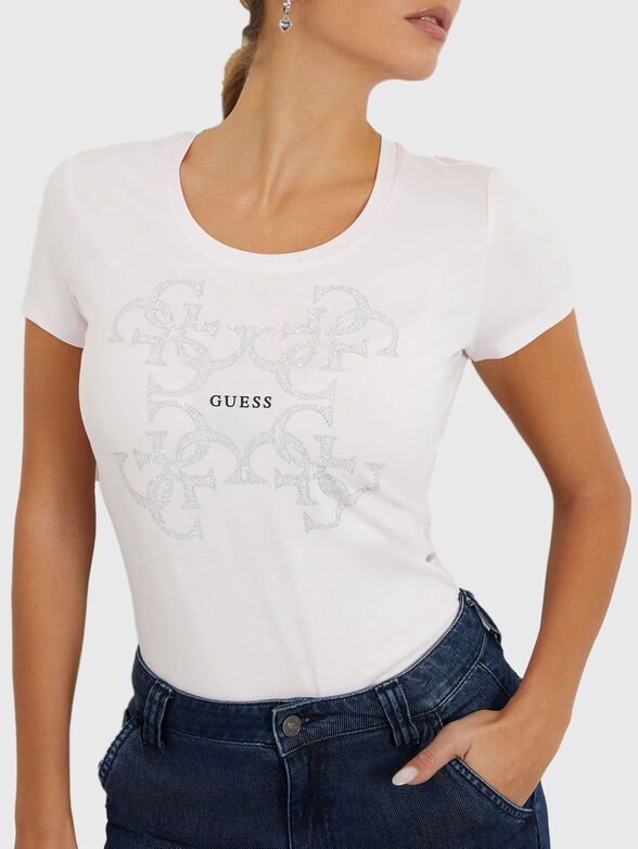 Crystal embellished T-shirt in black - 4