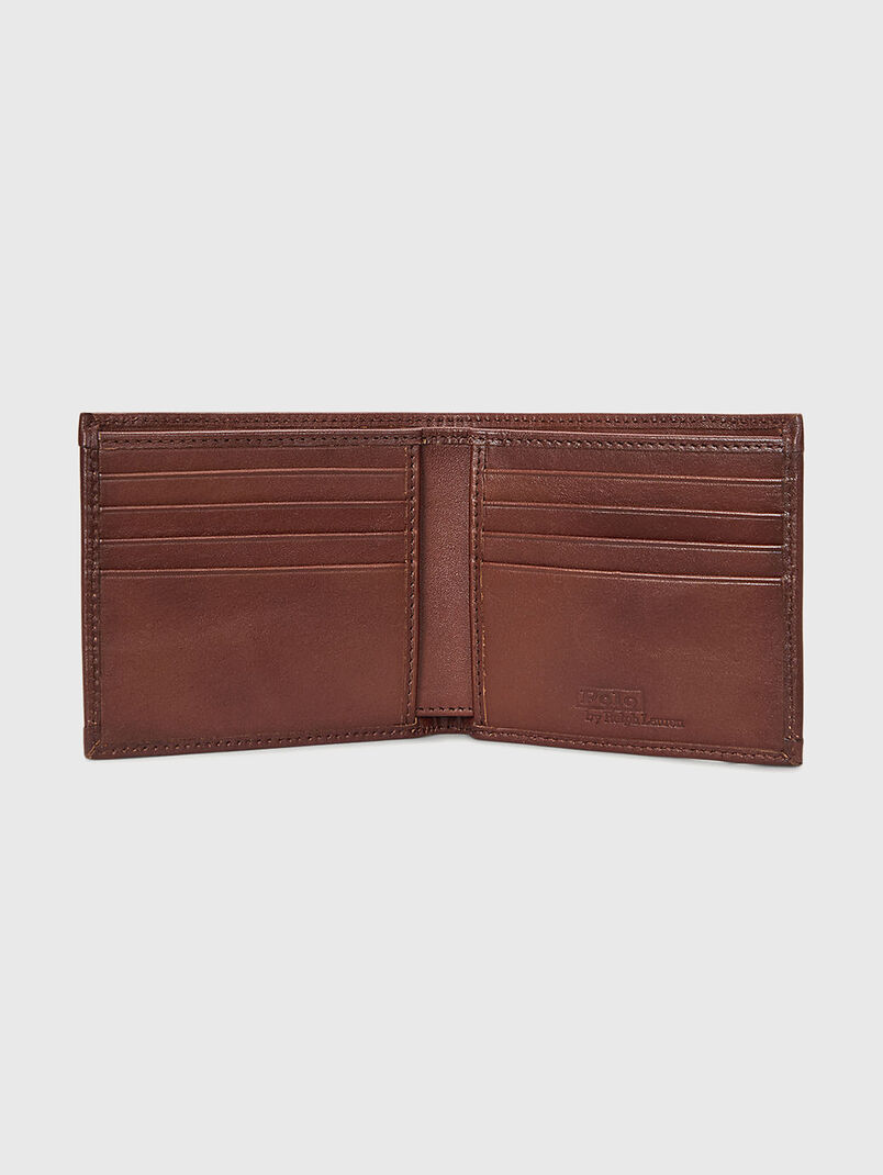 Brown wallet with logo detail - 3