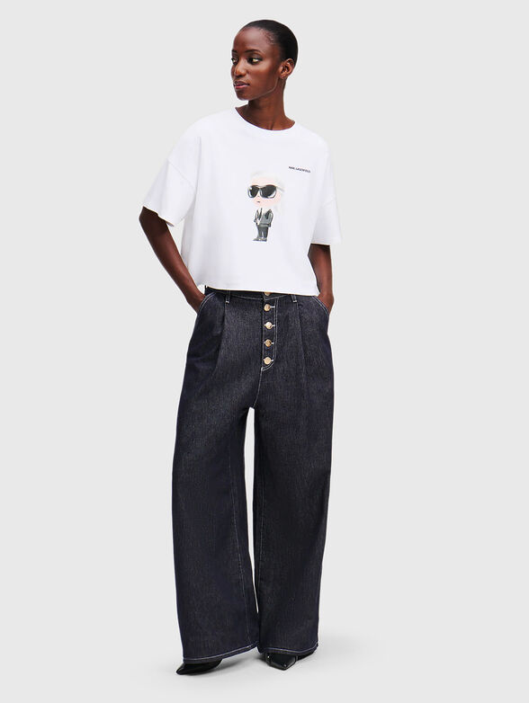 Cotton T-shirt with logo print - 2