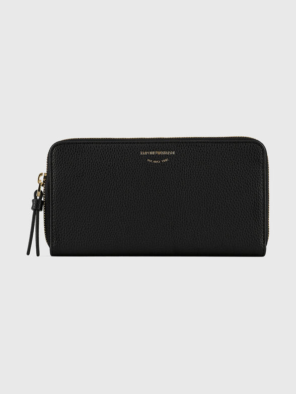 Black wallet with mini logo inscription - 2