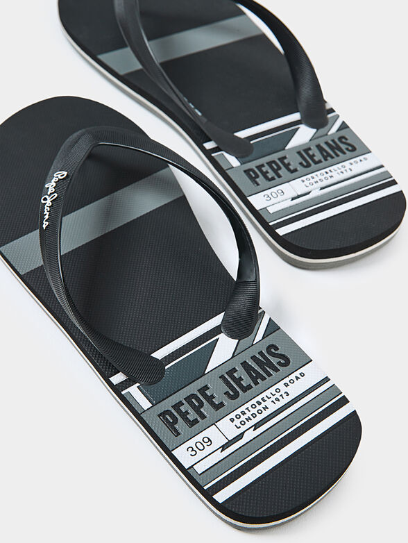 WHALE flip flops in black color - 6