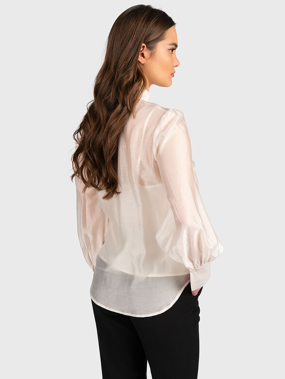 LARISSA white shirt with long sleeves - 3