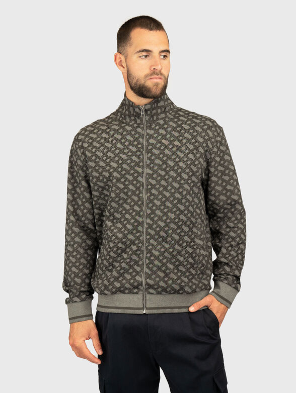 Sweatshirt with monogram logo print - 1