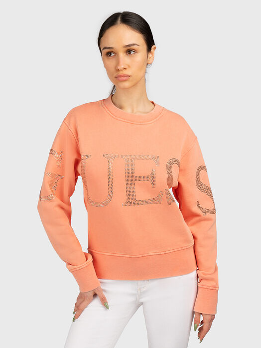 Crystal embellished logo sweatshirt 