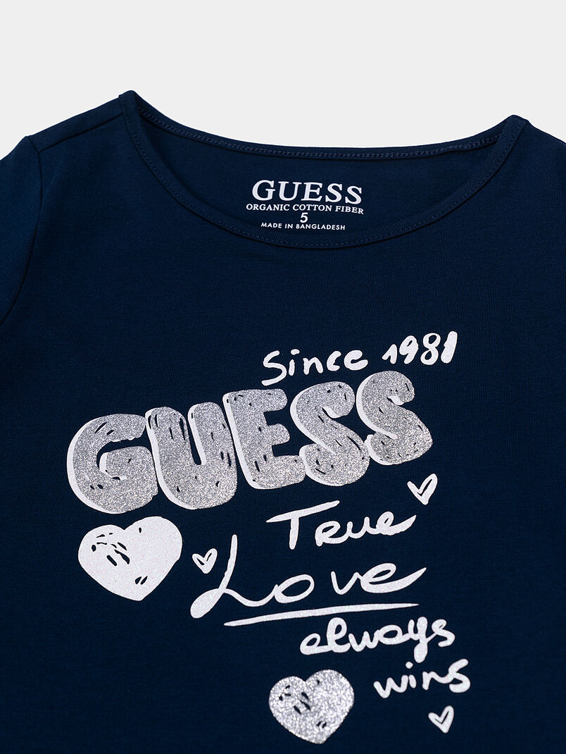 Blouse wih long sleeve and logo print - 3