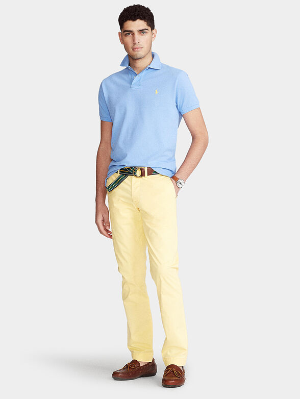 Skyblue cotton polo-shirt - 4