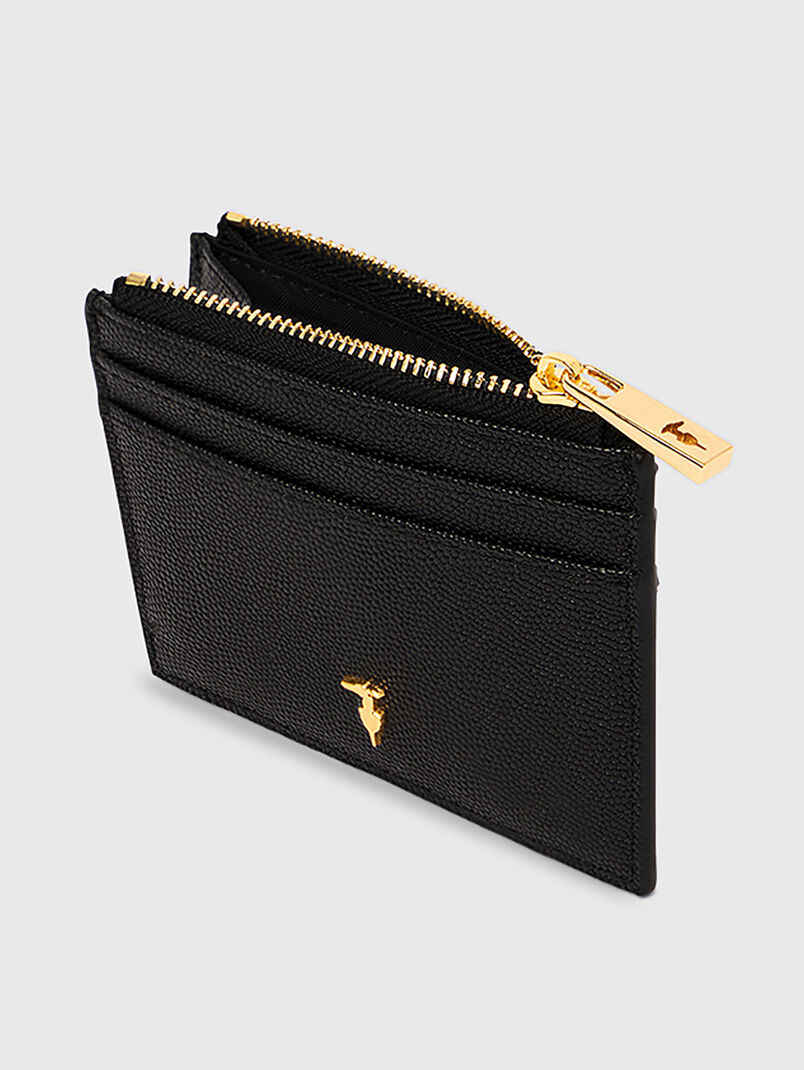 Leather cardholder with logo - 3