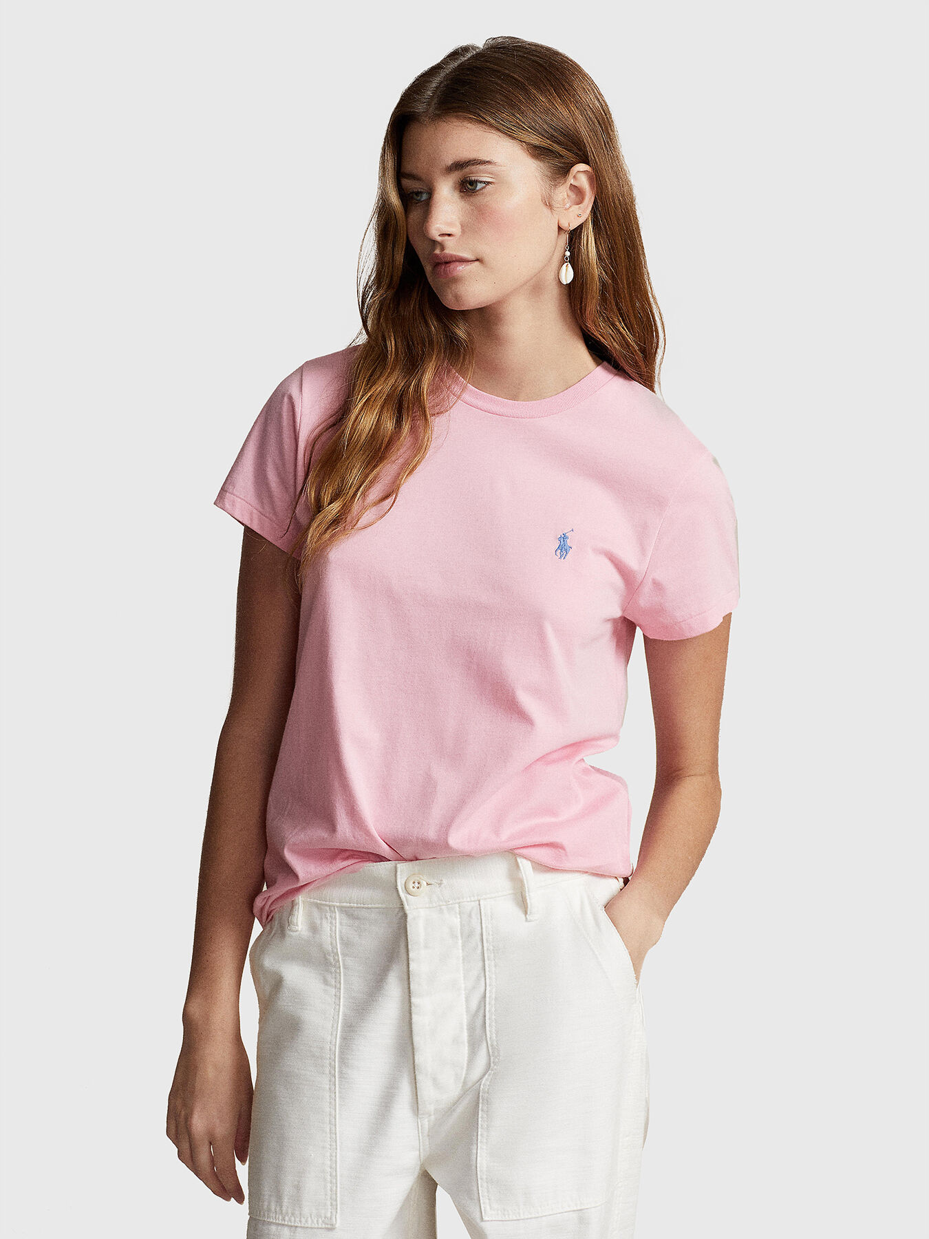 Pink T shirt in cotton brand POLO RALPH LAUREN Globalbrandsstore en