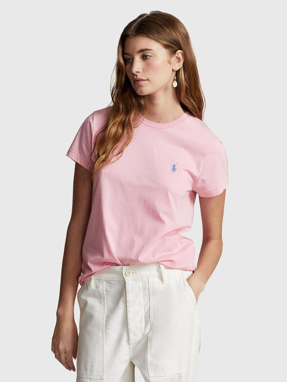 Pink T-shirt in cotton  - 1