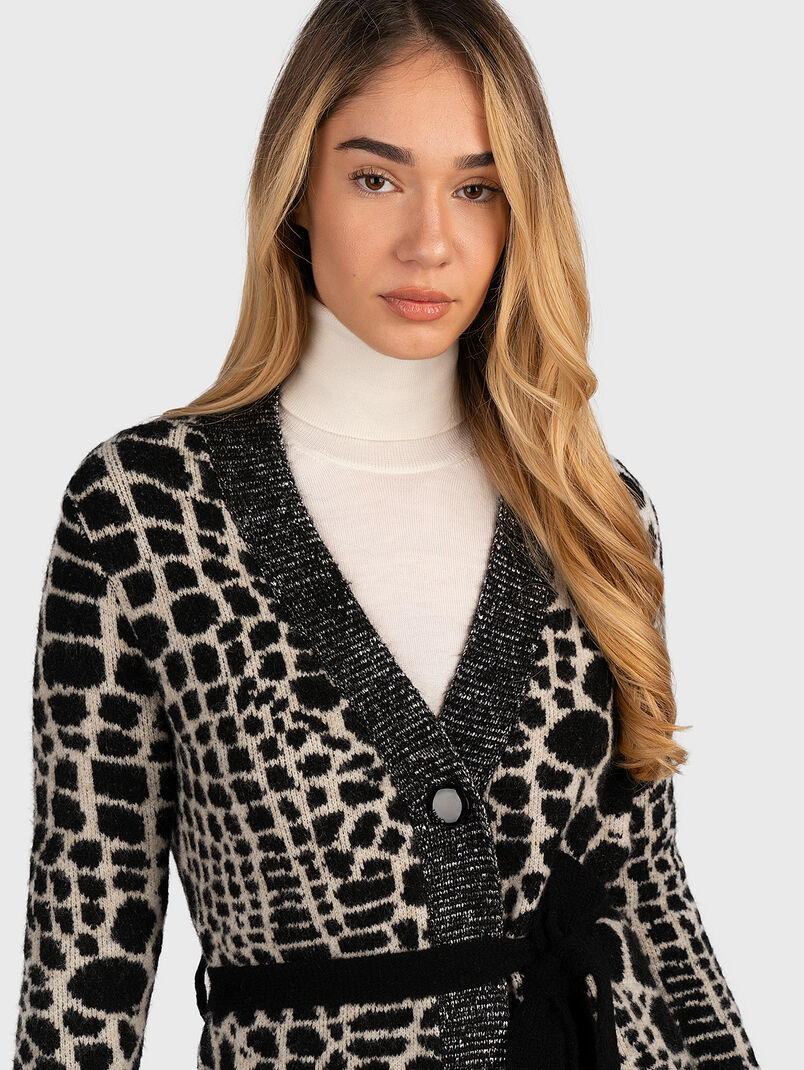 Long vest with animal print - 3