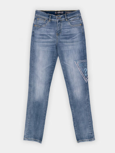 Blue jeans with logo - 1