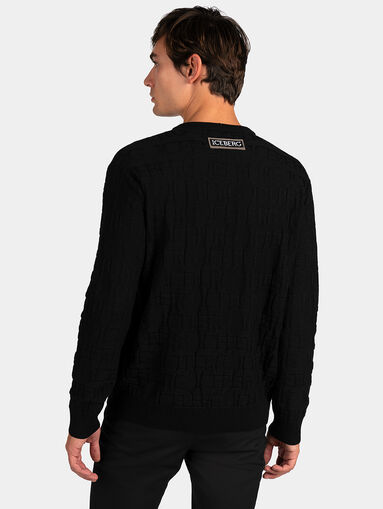 Sweater with embossed logo texture - 3