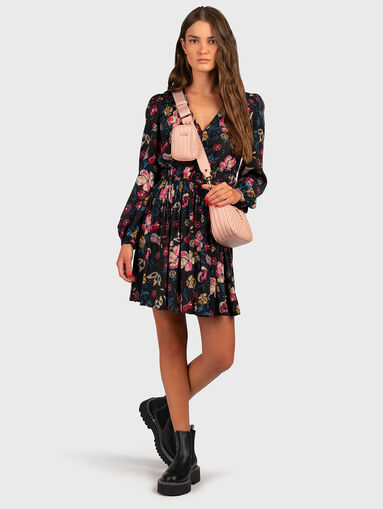 Long sleeve dress with floral motifs - 5