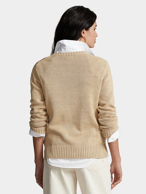 Sweater with Polo Bear motif in beige color - 3