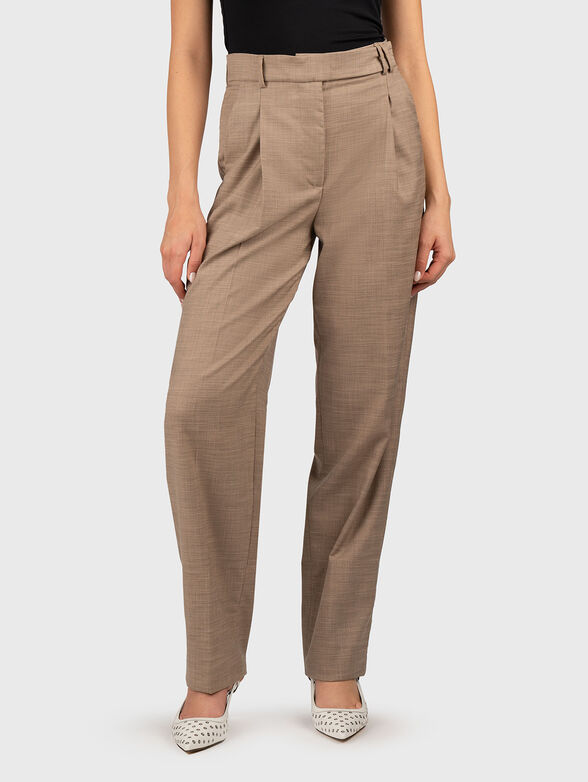 Straight trousers with high waist - 1