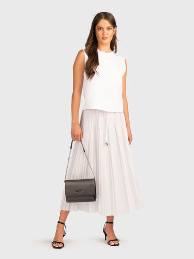 Midi skirt with elastic waist - 5