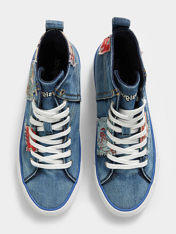 High top sneakers with patches - 4