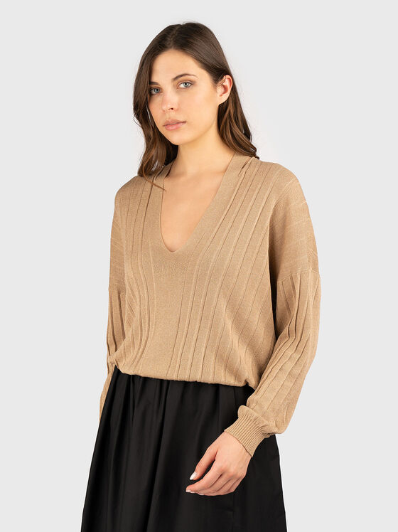 Sweater with V-neck - 1
