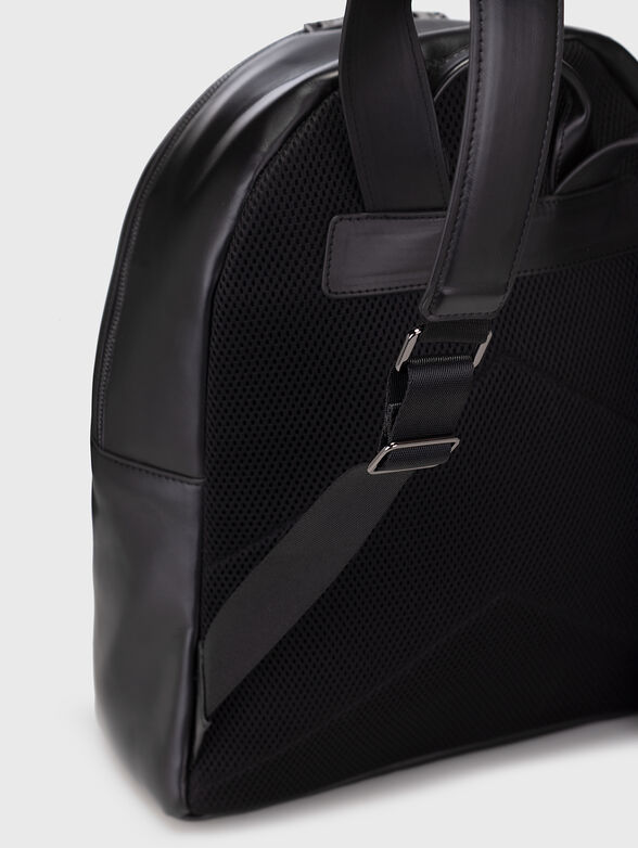 Black eco leather backpack  - 3