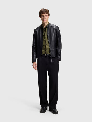 Black leather moccasins - 5