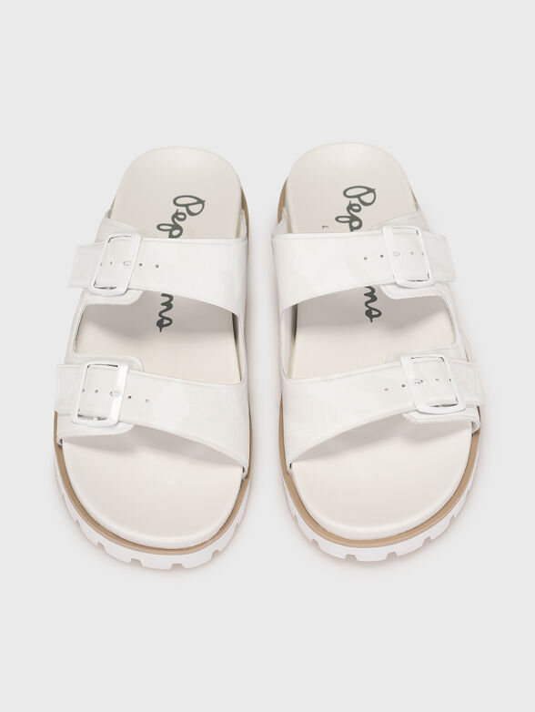 White sandals with metal details - 6