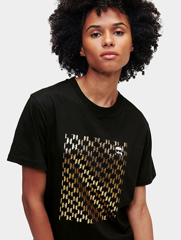 K/IKONIK T-shirt with gold monogram logo print - 1