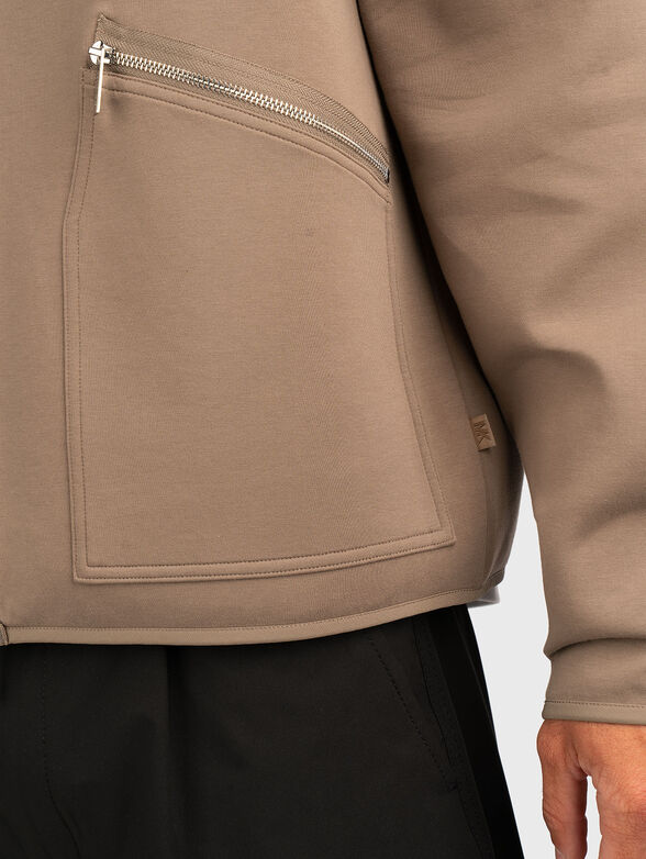 Cotton blend sweatshirt with zip - 6