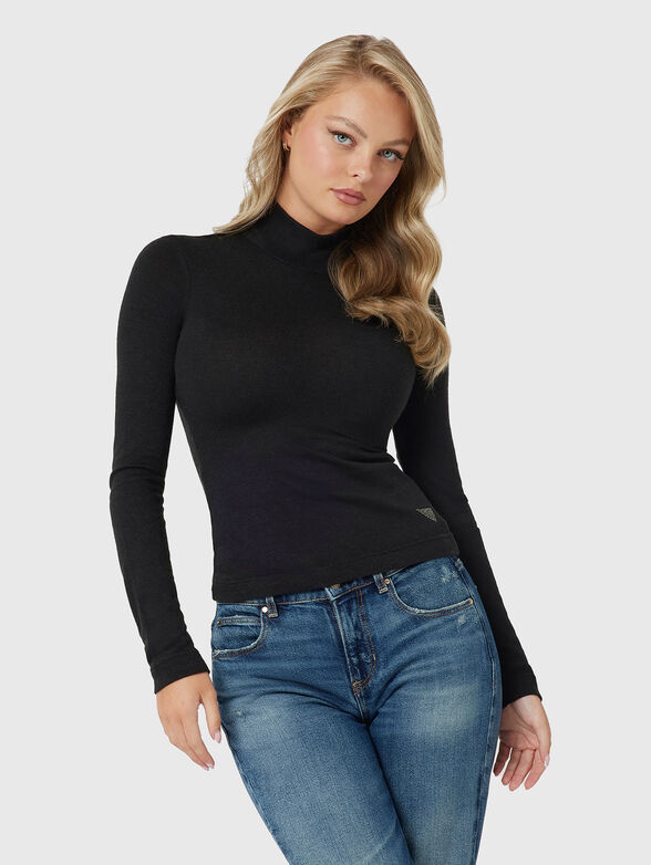 ANITA turtle neck sweater in black - 1