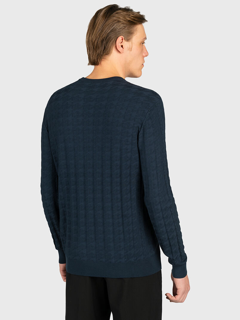 Sweater with textured houndstooth pattern - 3