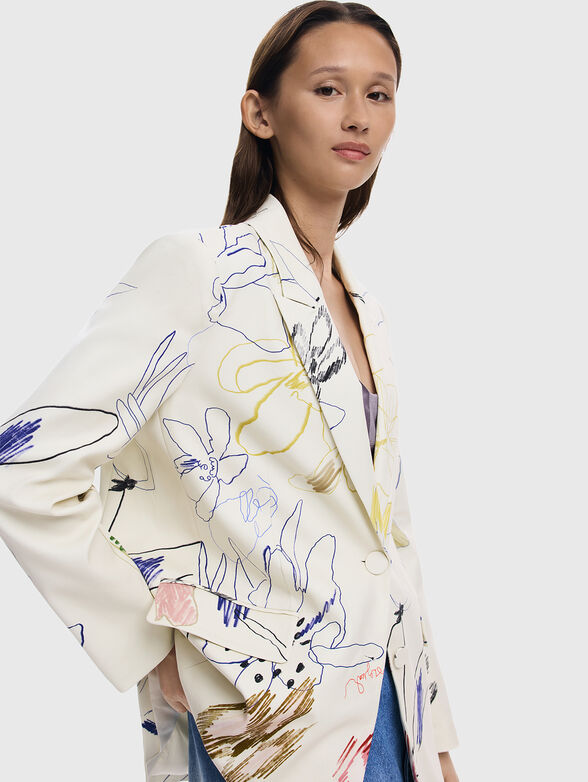 Art print blazer - 5