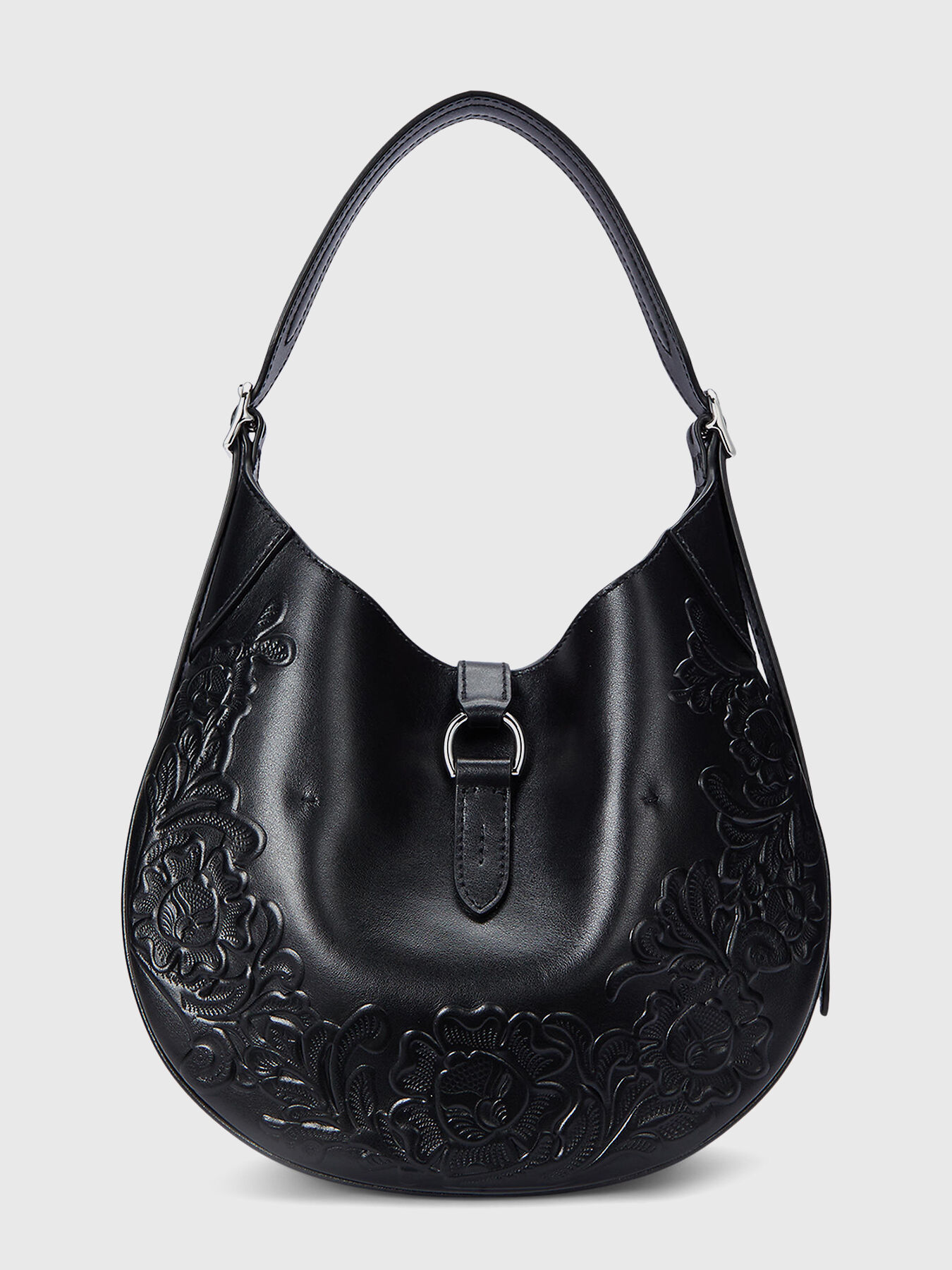 ★EMIS★ EMBOSSED LOGO HOBO BAGRED m1037_1428627 EMIS NEW ENAMEL HOBO BAG | Kgifts.shop
