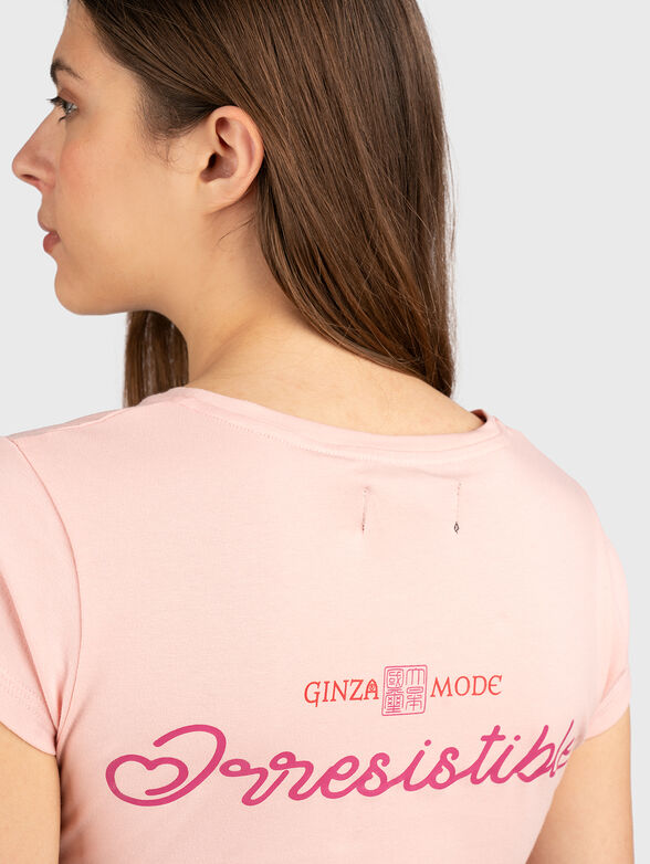 TSL079 pink T-shirt with print - 3