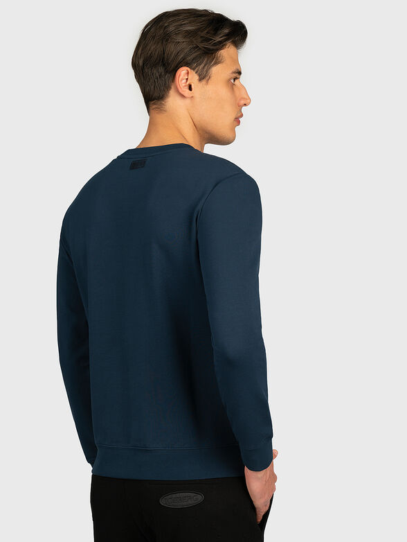 Blue sweatshirt with embossed details - 4