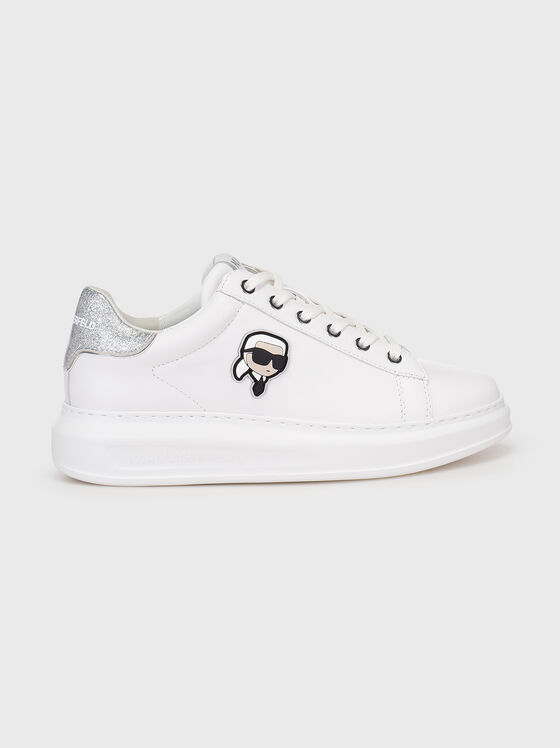 KAPRI leather sneakers with accent logo - 1