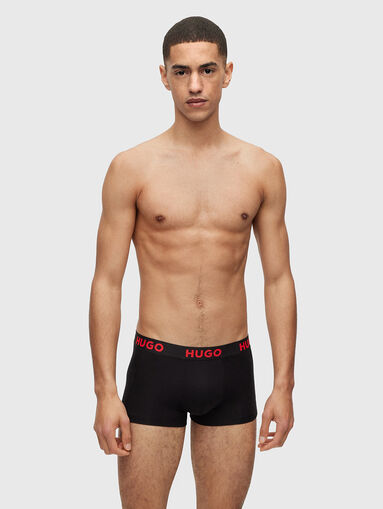 Set of three pairs of trunks with logo accent - 4