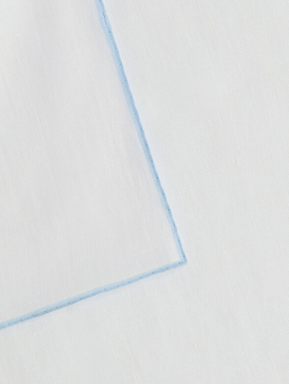 Linen handkerchief with blue edging - 2