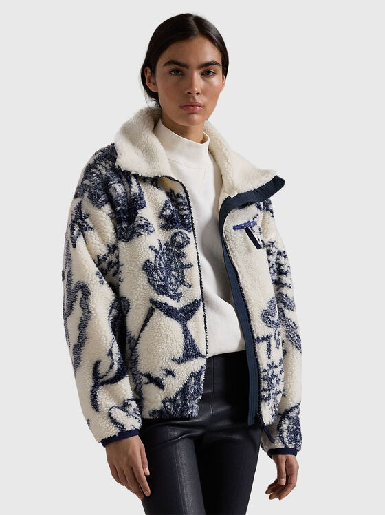 Суитшърт с цип и висока яка - 1