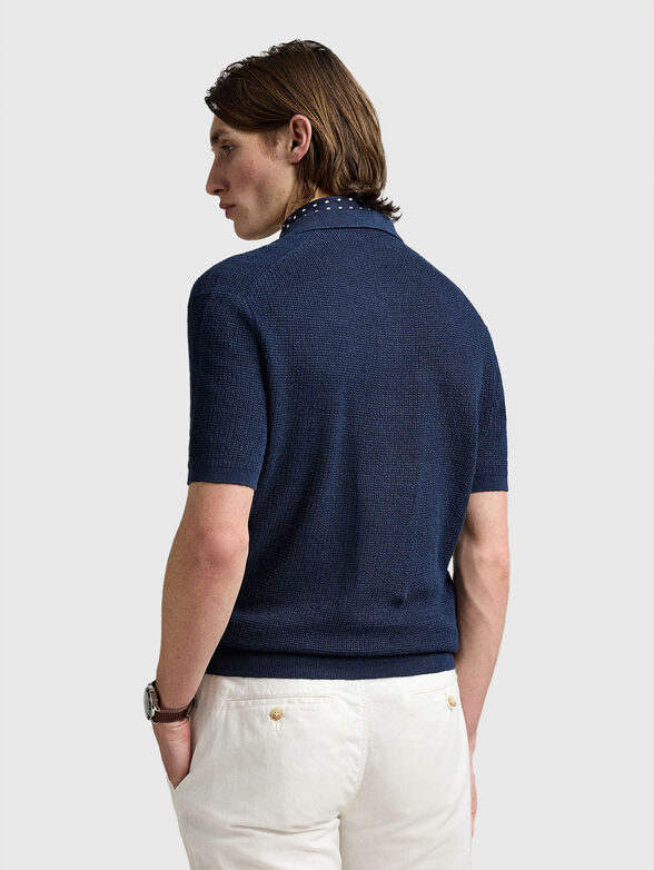 Knitted linen jumper with short sleeves - 2