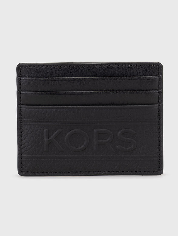 Leather card holder with logo - 1