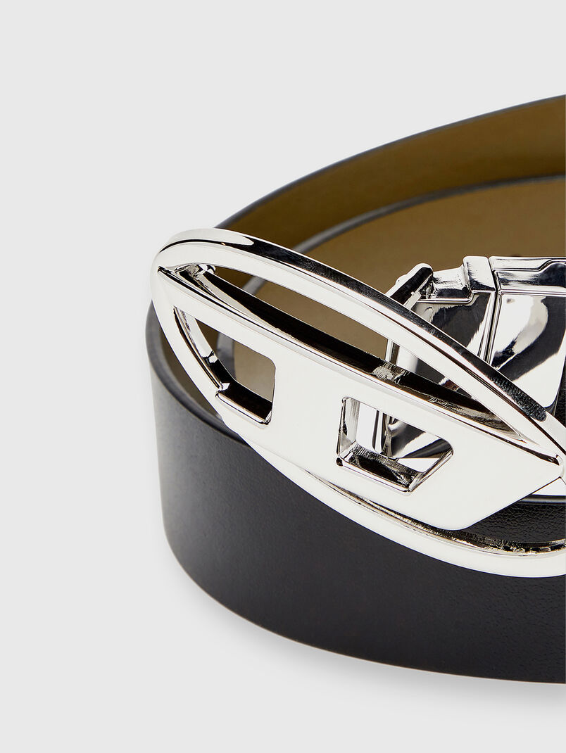 D LOGO B-1DR W REV II 30 leather belt - 3