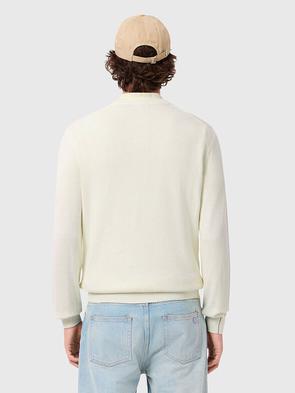 Cotton sweater with logo detail - 3