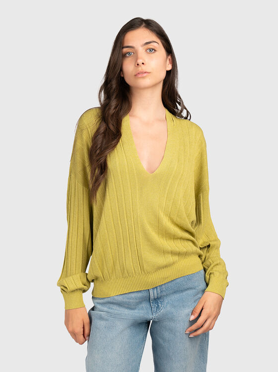 Sweater with V-neck - 1