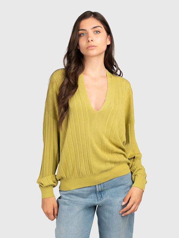 Sweater with V-neck - 1