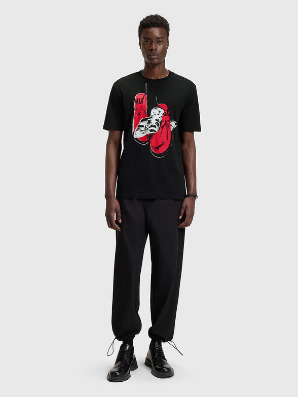 Cotton T-shirt with print - 2