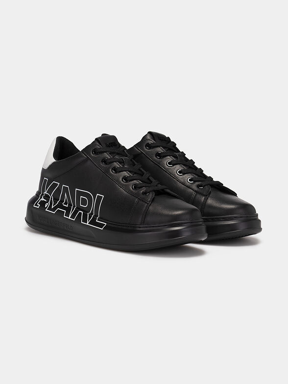 CAPRI Leather sneakers in black color - 2