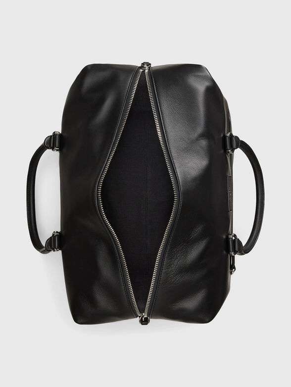Black leather travel bag - 4