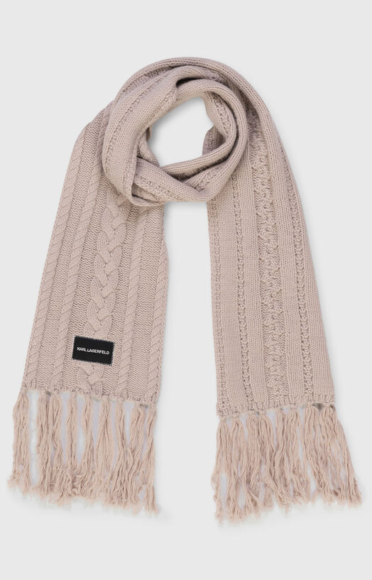 K/ESSENTIAL wool scarf brand Karl Lagerfeld —