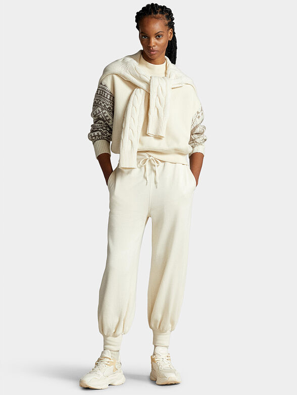 Sweatshirt with knitted sleeves - 2